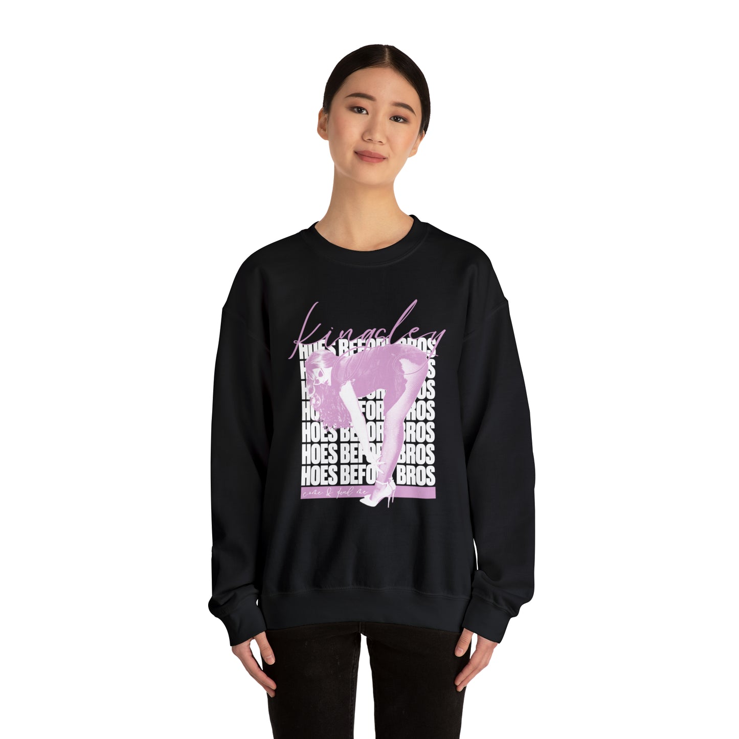 Hoes Before Bros, Unisex Crewneck Sweatshirt