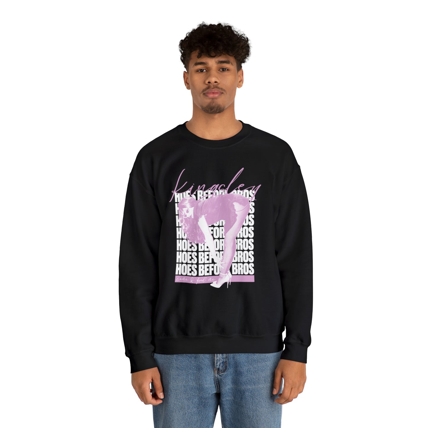Hoes Before Bros, Unisex Crewneck Sweatshirt