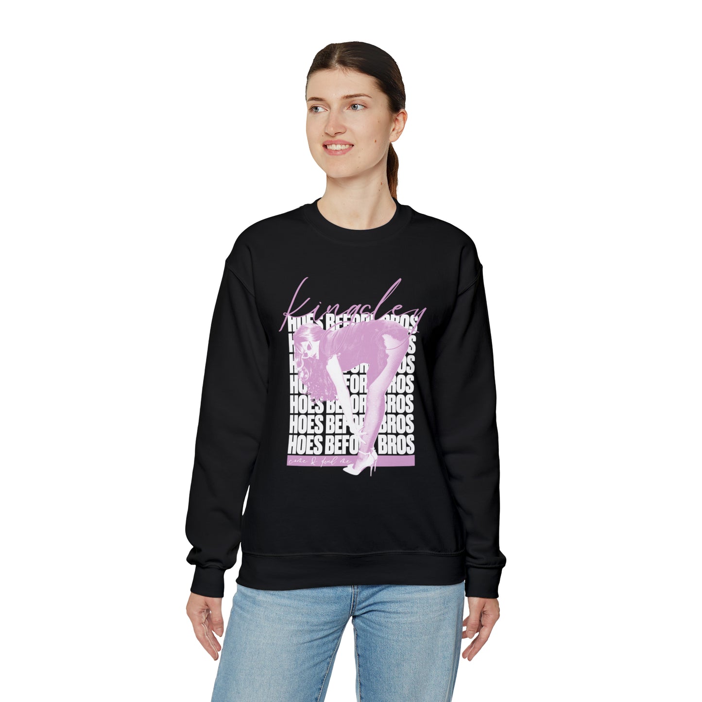 Hoes Before Bros, Unisex Crewneck Sweatshirt