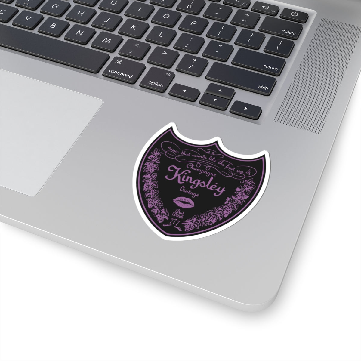 Kingsley's Slogan 'Music That Sounds Like The First Sip of Champagne' Vintage Label – Sticker