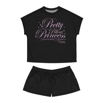 Sunset Hours Lyric Line 'Pretty Pillow Princess' — Pajama Shorts Set