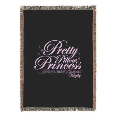Sunset Hours Lyric Line 'Pretty Pillow Princess' — Woven Blanket