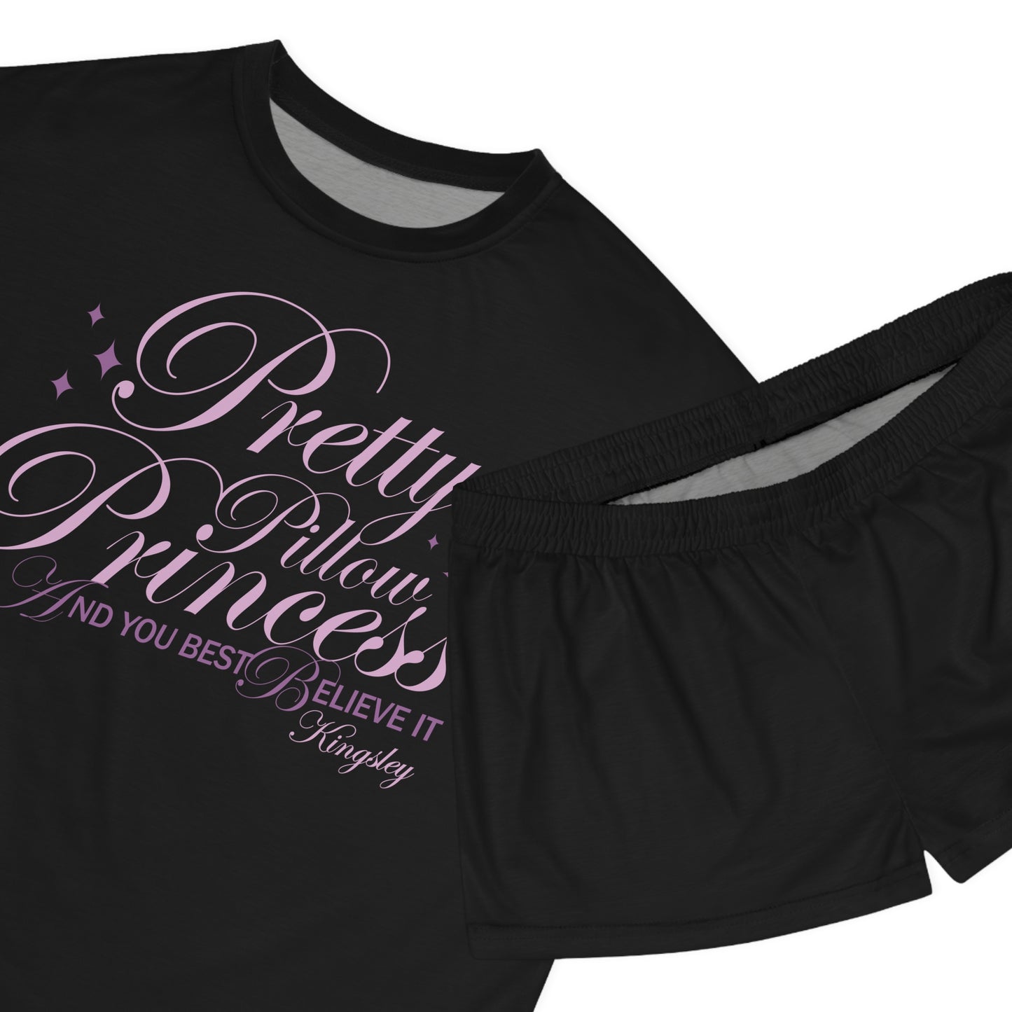 Sunset Hours Lyric Line 'Pretty Pillow Princess' — Pajama Shorts Set