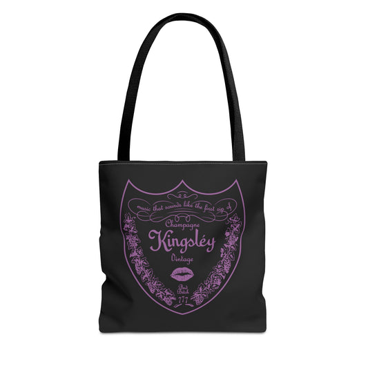 Kingsley's Slogan 'Music That Sounds Like The First Sip of Champagne' – Tote Bag