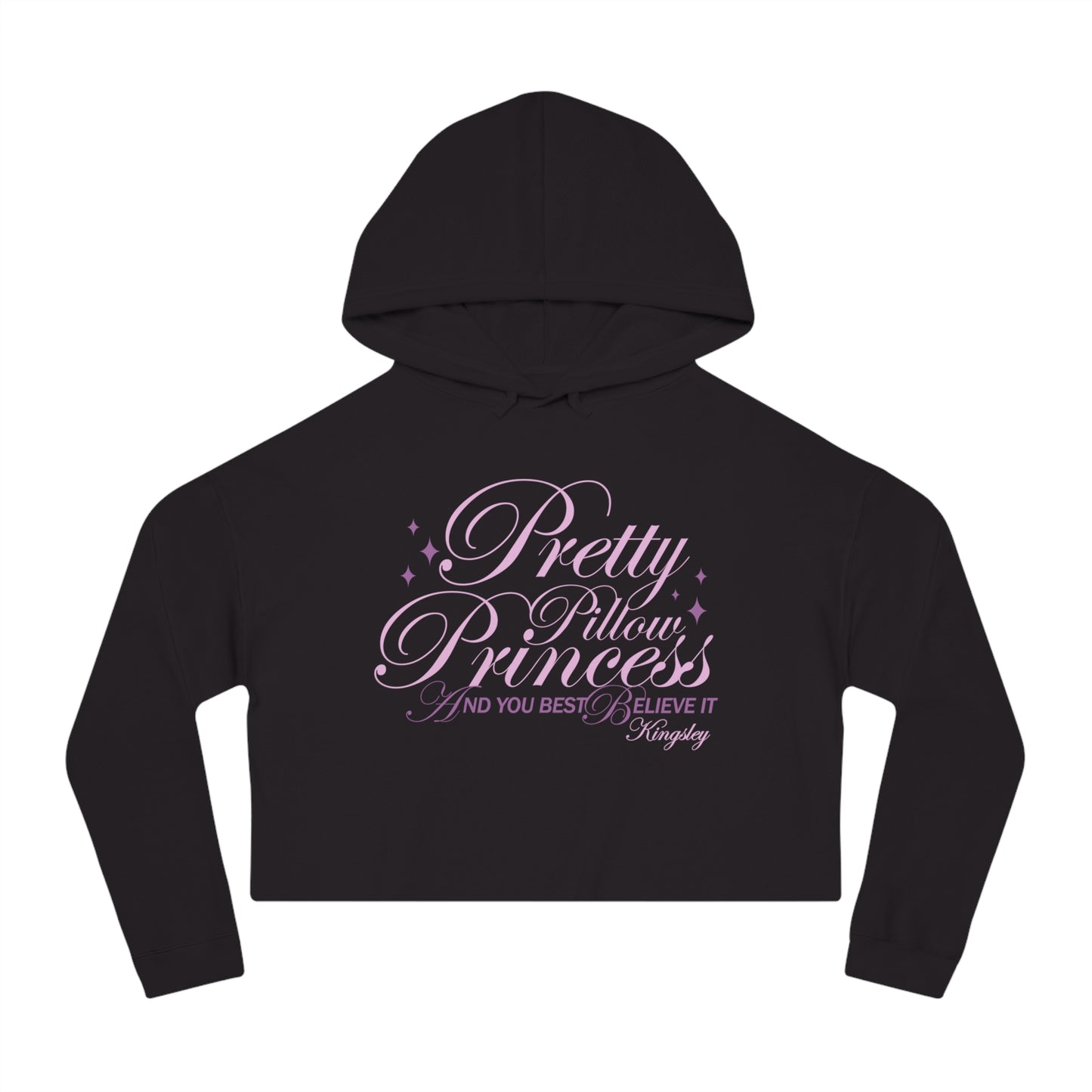 Sunset Hours Lyric Line 'Pretty Pillow Princess' — Cropped Hoodie